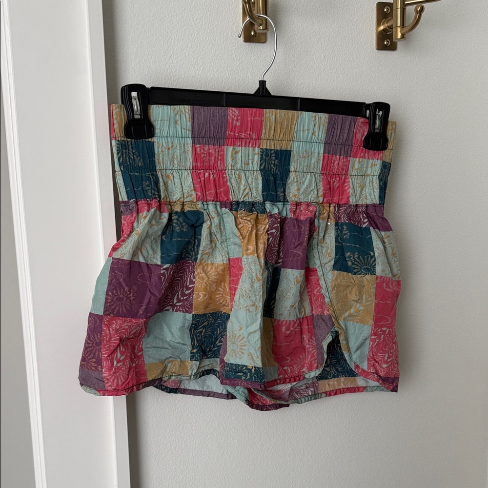 FP Movement by Free People Patchwork High Waist Shorts